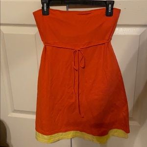 Moda Internacional size M orange and yellow dress